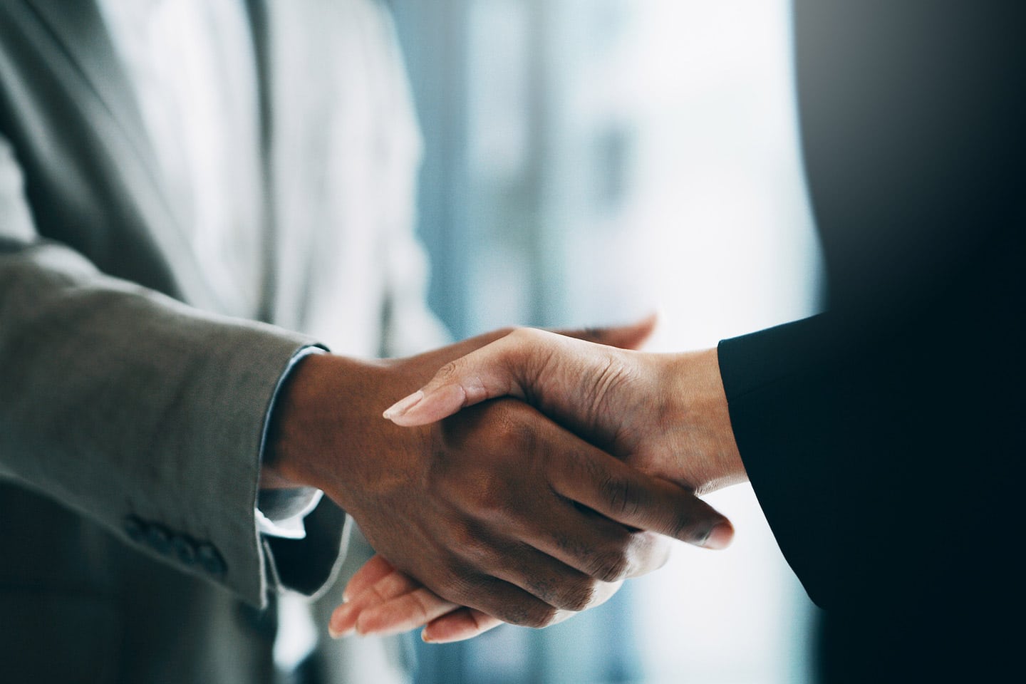 Two people shaking hands